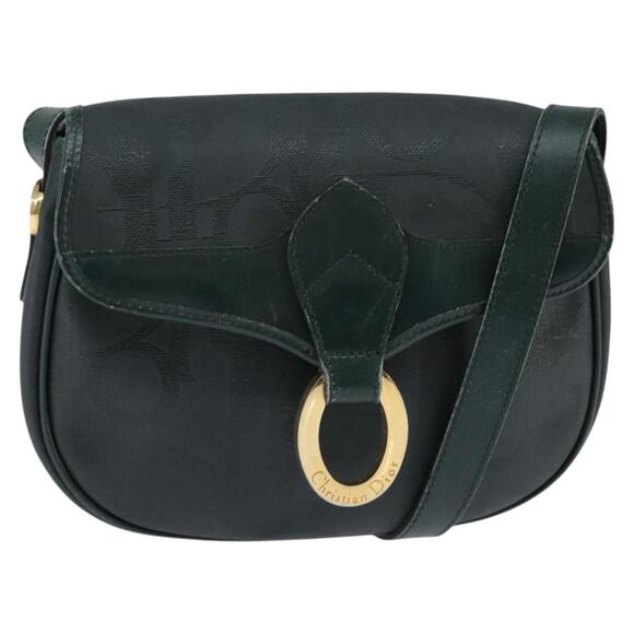 DIOR Trotter Canvas Shoulder Bag Green Gold - Picture 1 of 12